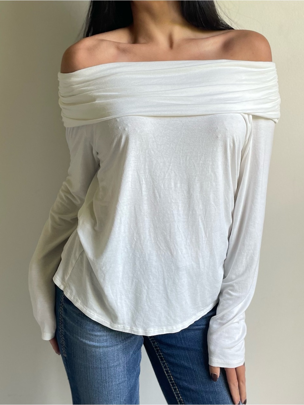 Max Studio Flowy Off the Shoulder Top